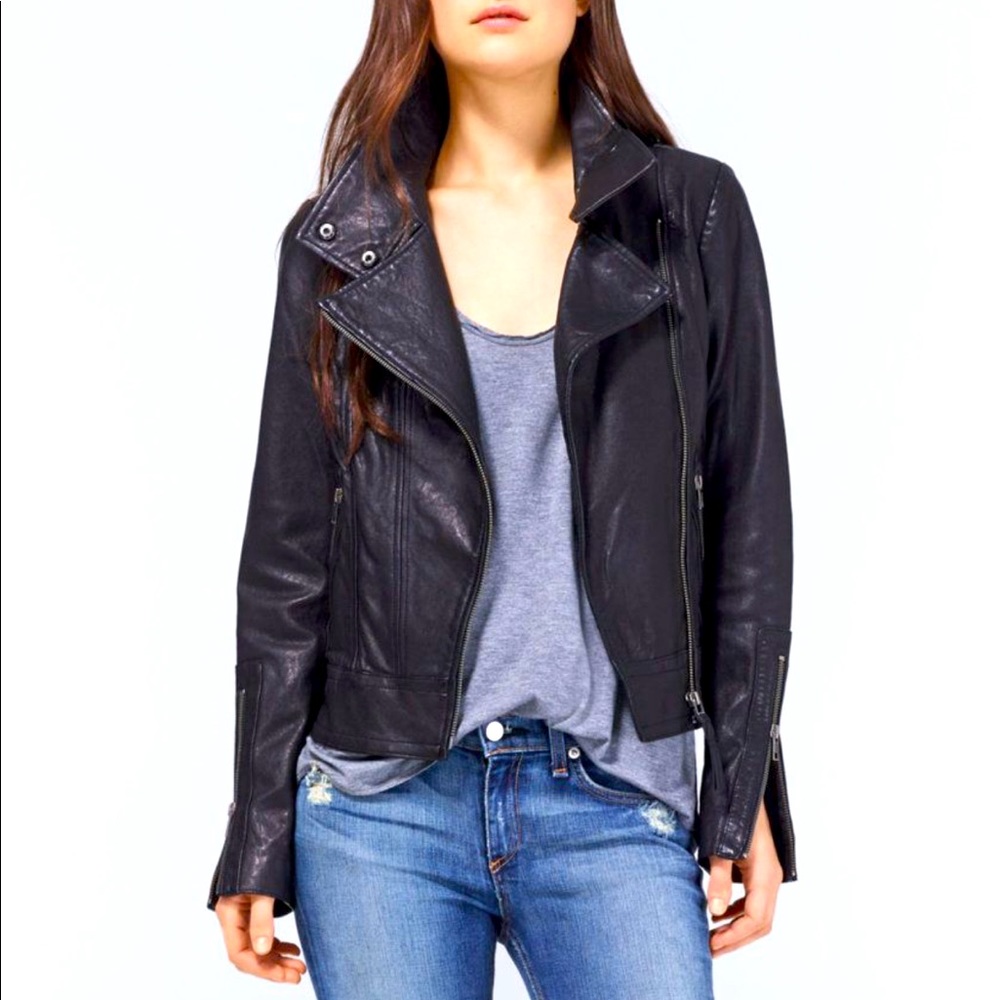 Aritzia mackage kenya leather moto jacket size xxs